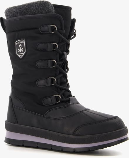 Kjelvik dames snowboots - Zwart - Uitneembare zool - Maat 36 - Moonboots