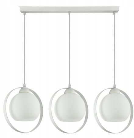 Moderne Witte Hanglamp met Melkglazen Bollen - Verstelbare Hoogte