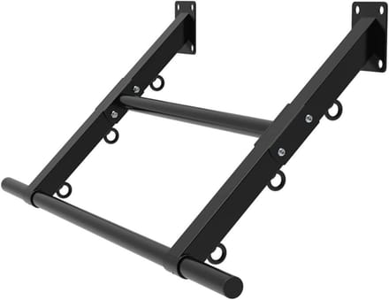 Optrekstang - Krachtstation - Bovenlichaam Trainen - Verstelbare Grepen - 400 kg Belasting - Zwart