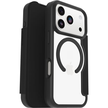OtterBox React Folio MagSafe Apple iPhone 17 Pro Black Crystal - clear/black