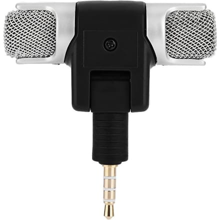 Mini Stereo Microfoon Mic 3.5mm Vergulde Plug Jack voor Andriod Telefoons iPhones