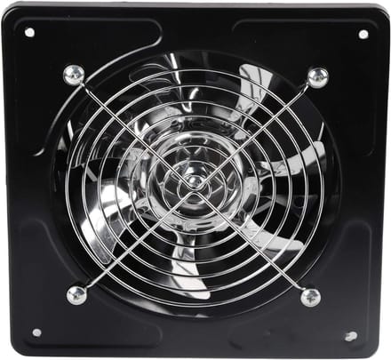 Afzuigventilator - Ventilator - Lucht Afvoeren - Stille Werking - 150mm Diameter - Zwart