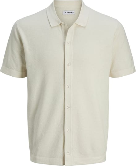 JACK&JONES - JJEEMIL KNIT STRUCTURE SHIRT SS SN - Heren - Polo's
