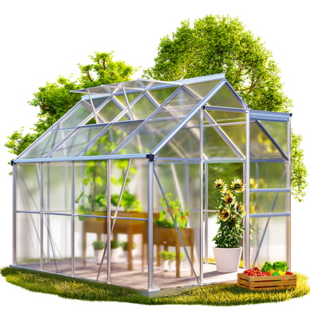 Gardebruk Tuinkas – Aluminium 4.8m² incl dakraam 250x190cm – Zonder Fundament