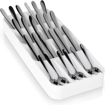 Bestekbak Wit 39x17 cm - Bestekhouder - Bestekcassette - Besteklade