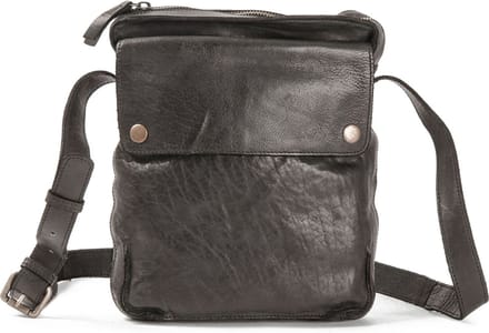 HAROLD'S Leren schoudertas Submarine Crossbag Black zwart