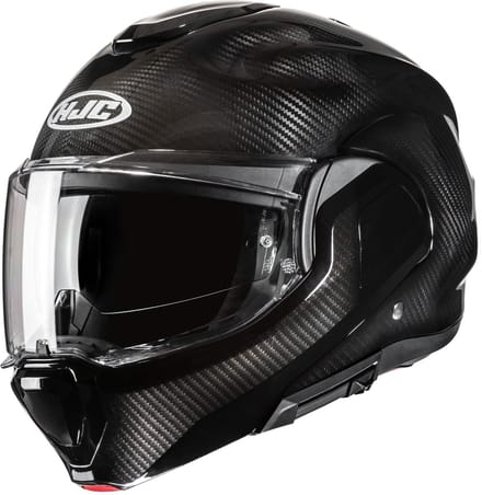 HJC F100 Carbon Solid Zwart Systeemhelm - Helm