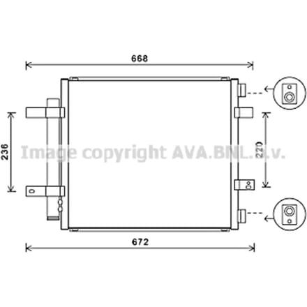 Condensator, airconditioning AVA COOLING JR5053D