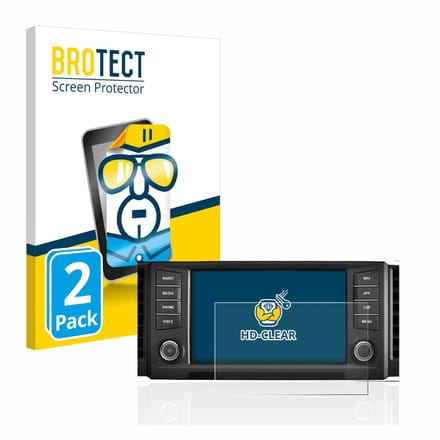 BROTECT - Screenprotector voor Seat Leon 5F 2018 Media System Plus 2016 8" - Folie Beschermfolie transparant 2 Stuks