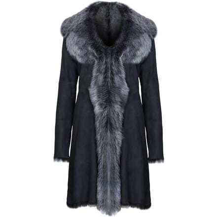 Dames Toscana schapenvacht suède trenchcoat-Tbilisi