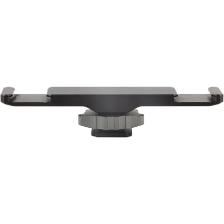 Dubbele Beugel Cold Shoe Mount Verlengstang voor LED Videolicht Microfoon Livestreaming black