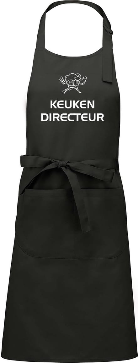 Mijncadeautje - Luxe schort - Keukendirecteur - chique grijs