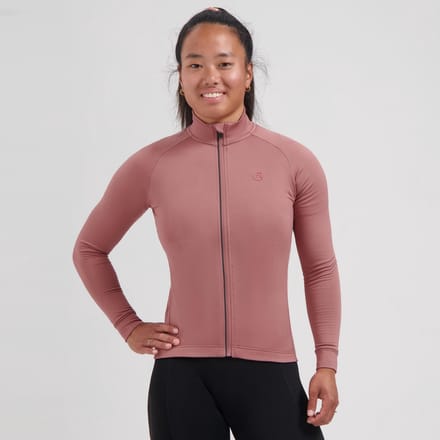 Rogelli Essential II Dames Lange Mouw Fietsshirt - Lange Rits - Roze