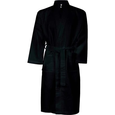 Kariban Kimono Badjas Honinggraatstructuur K122 - Black - M/L