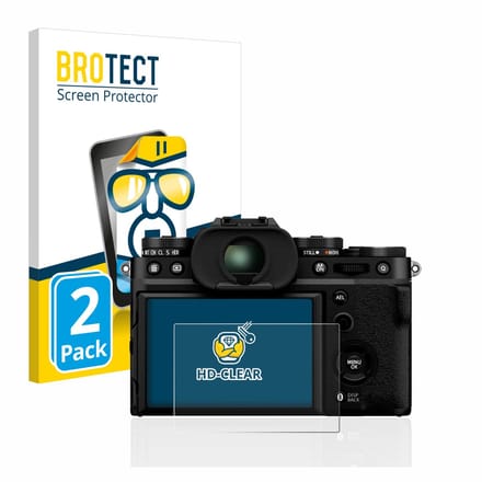 BROTECT - Screenprotector voor Fujifilm X-T5 - Folie Beschermfolie transparant 2 Stuks
