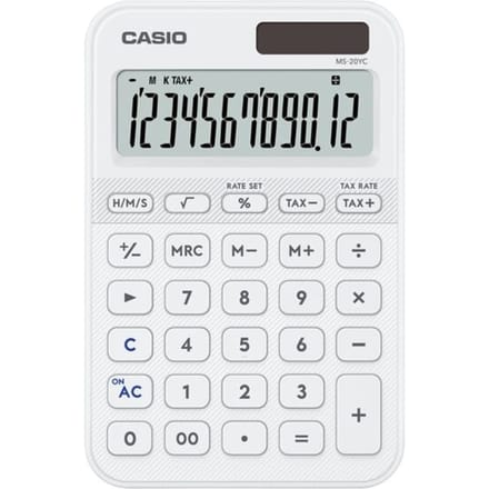 Casio Bureaurekenmachine Wit (b x h x d) 101 x 18 x 154.5 mm