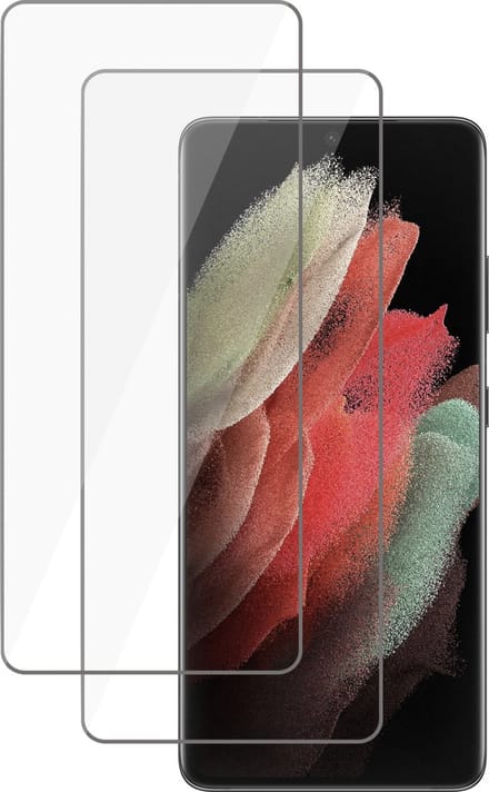 Screenprotector geschikt voor Samsung Galaxy S21 Ultra - Flexibele Full Screen Protector - 2 Stuks