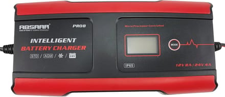 Acculader 6/12V 8A met LCD-display voor Loodzuur, AGM en Gel Accu's