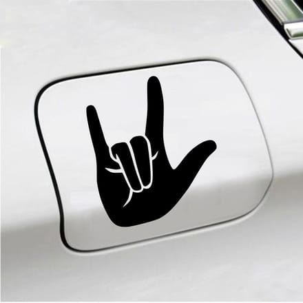 Bumpersticker - Rock N Roll - 14 X 12 - Zwart