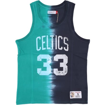 NBA Verticale Tie Dye-tanktop Hardwood Classics nr. 33 Larry Bird Boscel voor heren