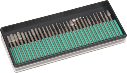 Silverline Diamant slijpstenen set - 30-delig - Ø 3.17 mm - Voor multifunctionele hobbymachines