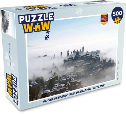 Puzzel Bergamo skyline - Legpuzzel - Puzzel 500 stukjes