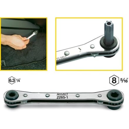 Hazet 2265-1 2265-1 Bitratel 1/4 (6,3 mm), 5/16 (8 mm) 140 mm