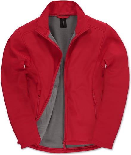 Fleecevest 'Softshell Jacket ID.701' B&C Collection Maat S Rood/Grijs