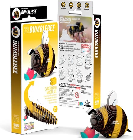 EUGY 3D Puzzel - Hommel - Insecten - Duurzaam - Verzamel Ze Allemaal - 6 Jaar