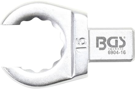 BGS insteek-ringsleutel open 16 mm opname 9 x 12 mm - 6904-16