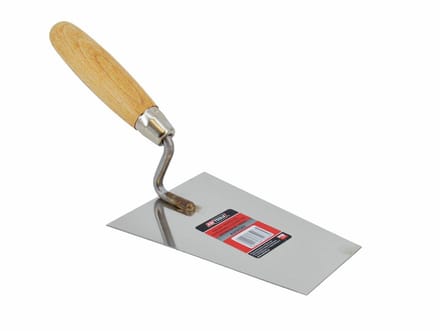 AWTOOLS Serie - Roestvrijstalen Trapeziumtroffel - 180mm - Houten Handgreep
