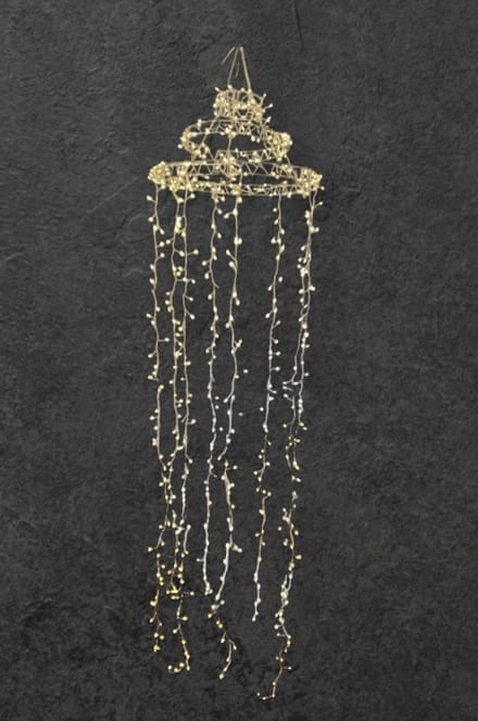 Luca Lighting Kroonluchter, Chandelier zilver klassiek wit 600LED Timer ,IP44 - H180 x D45cm