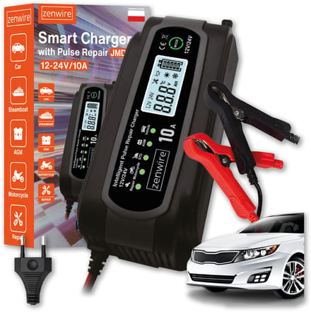Zenwire JMD-10 Acculader 12V/24V - 10A - Druppellader - Reparatie