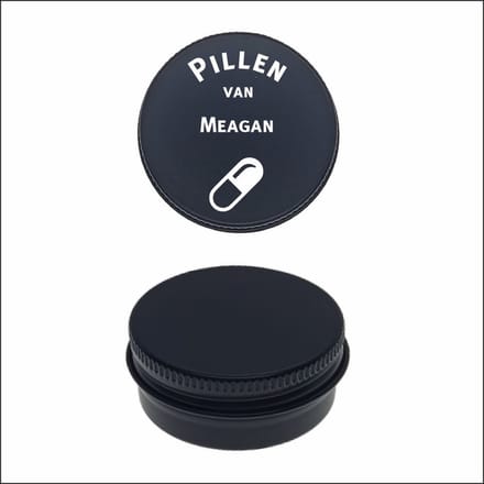 Pillen Blikje Met Naam Gravering - Meagan