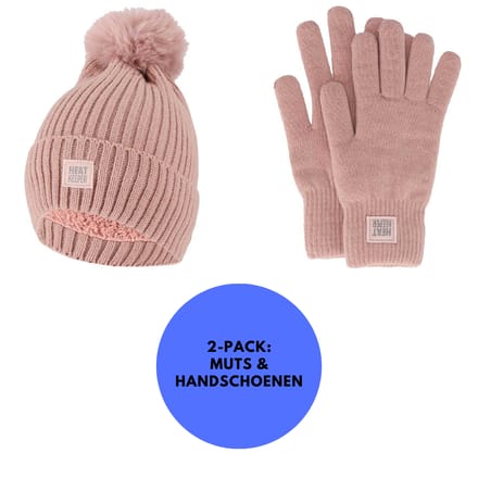 Thermo set Dames - Handschoenen/muts - Roze