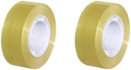 SOHO Plakband - Breedte 18mm - Transparant - 33 Meter per rol - 2 Stuks