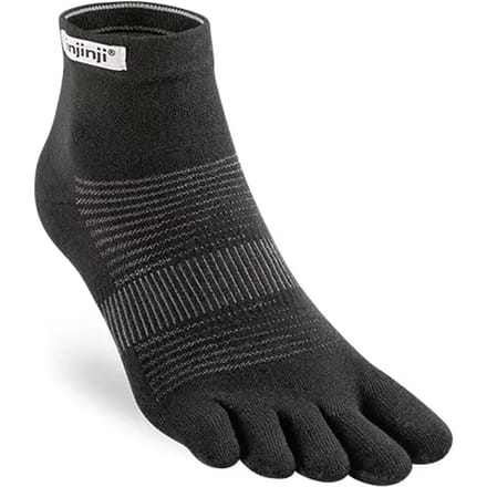 INJINJI | Run Mini-Crew Coolmax Zwart (Maat - M) | Teensokken