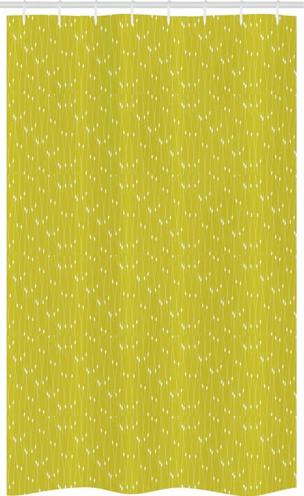 ABAKUHAUS douchegordijn – 120 x 180 cm – moderne kunst – geelgroen