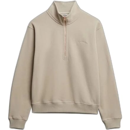 Superdry Essential Logo Embroidered Sweatshirt Met Halve Rits Blauw XS Vrouw