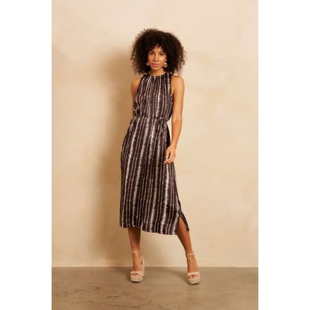 Jurk Rox | Brown Stripe Print