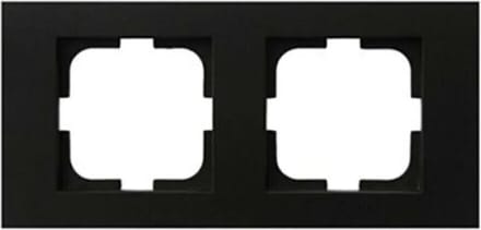 Afdekraam dubbel - Afdekframe wandcontactdoos - OVIVO - ZWART