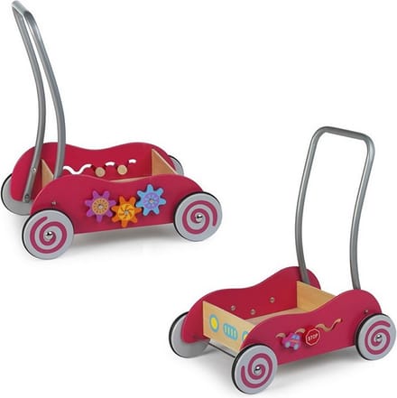 Simply for Kids Houten Duwwagen Roze
