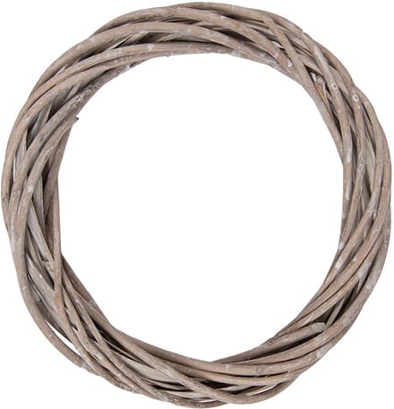Clayre & Eef Krans Ø 20x3 cm Bruin Rotan