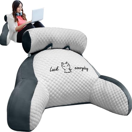 CLVP® Leeskussen Voor in Bed - Bookseat - Rugkussen - Lichtgrijs