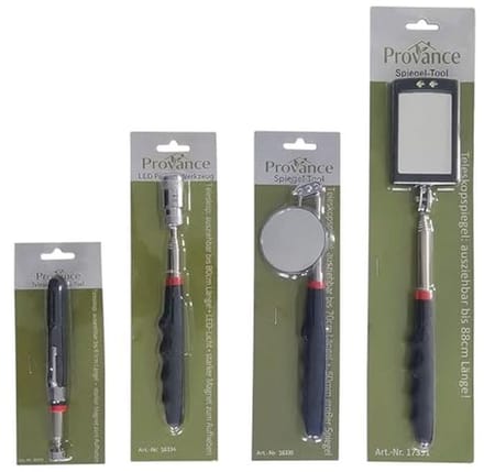 Set van 4 telescopische pick-up gereedschappen met LED en magneet