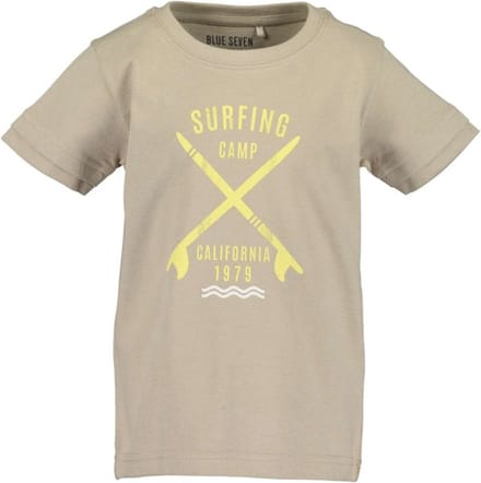 Blue Seven-Kids boys knitted T-shirt- Sand - Maat 116