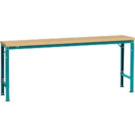 Manuflex basistafel UNIVERSAL Speciaal, 2000 x 800 mm, multiplex natuur, waterblauw