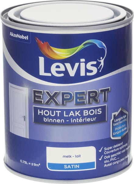 Levis - Expert Hout Lak Binnen Satin - Melk - 0,75 L