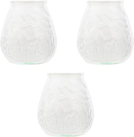 Cosy & Trendy mini lowboy tafelkaars - 8x - wit - 17 Branduren - 7 cm - kaars