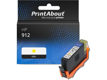 PrintAbout huismerk Inktcartridge 912 (3YL79AE) Geel Geschikt voor HP